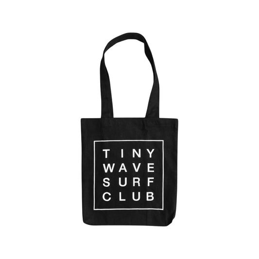 TINY WAVES SURF CLUB - LOGO CANVAS BAG BLACK